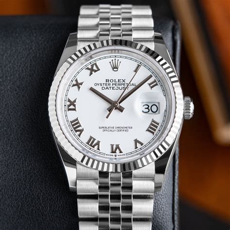 rolex datejust 36 occasion|rolex datejust 36mm white dial.